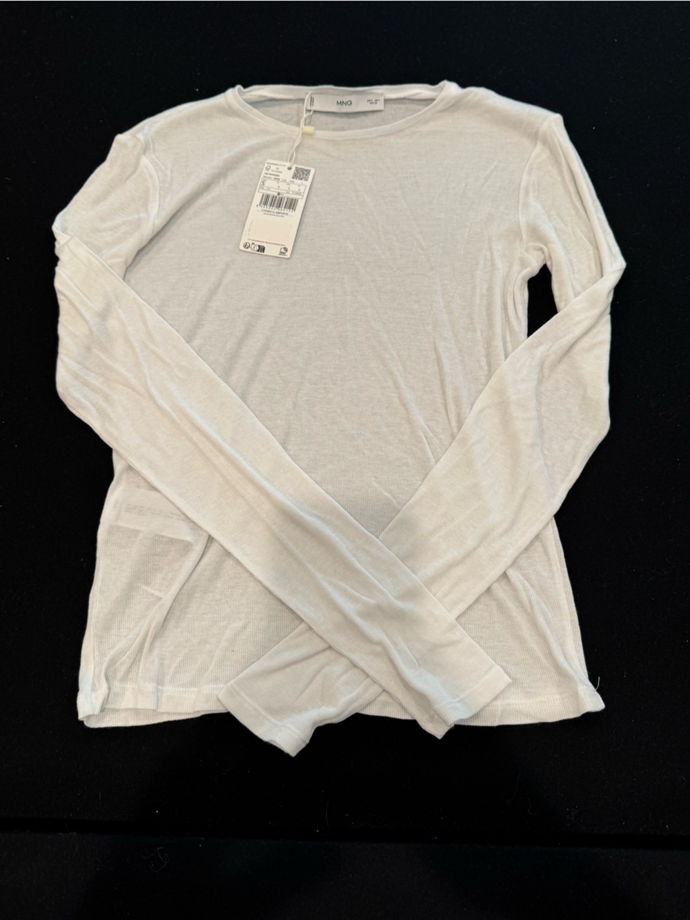 Mango White Long-Sleeve Lightweight Women's Top